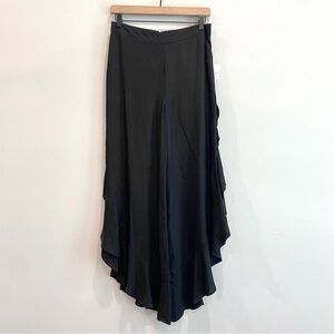 Elevenses Antilles Ruffle Satin Wide Leg Pants